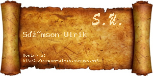 Sámson Ulrik névjegykártya