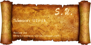 Sámson Ulrik névjegykártya